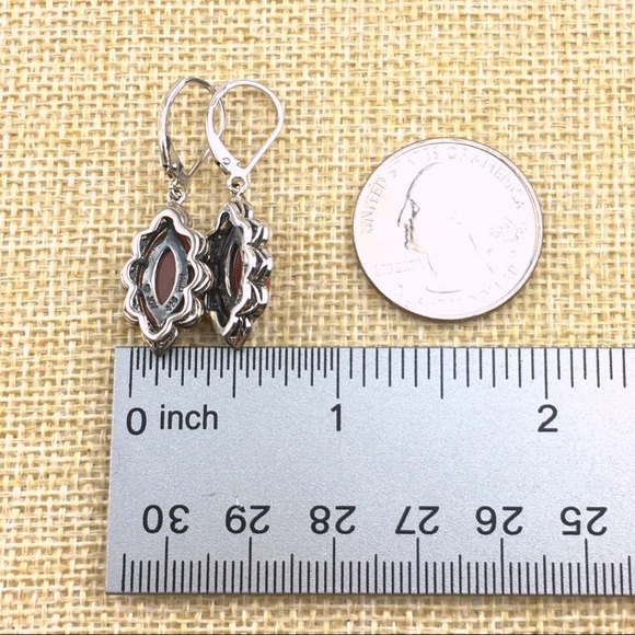 Goldstone Sandstone & Crystal Sterling Silver Earrings JOY - Picture 5 of 8